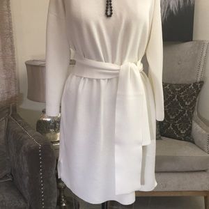 J Crew White Cotton Knit Dress